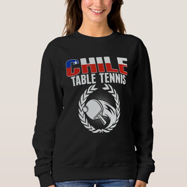 Camiseta Proud Chile Table Tennis   Chilean Ping Pong Suppo (Frente)