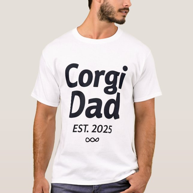 Camiseta Proud Corgi Dad EST 2025 Tee (Frente)
