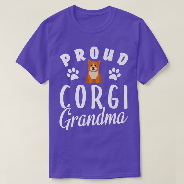 Camiseta Proud Corgi Grandma  (Frente do Design)