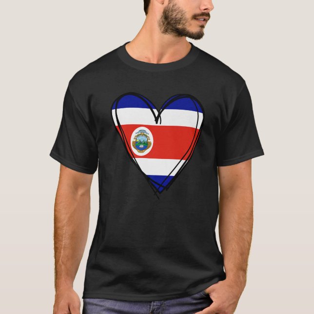 Camiseta Proud Costa Rican Boy Girl Aunt Costa Rica Flag He (Frente)