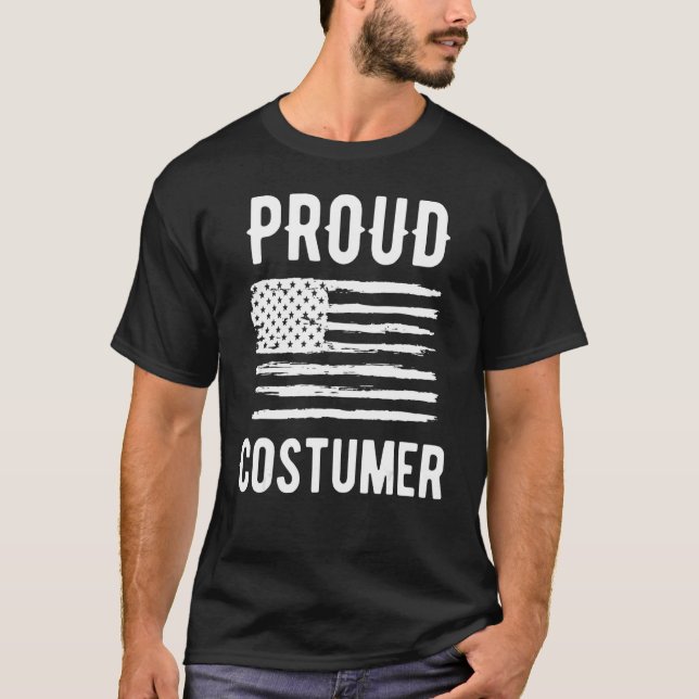 Camiseta Proud Costumer Profession American Flag (Frente)
