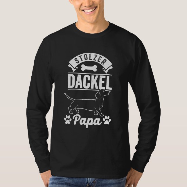 Camiseta Proud Dachshund Dad  Dog Lover (Frente)