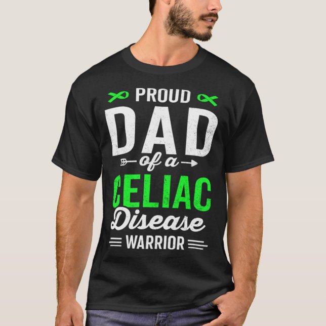Camiseta Proud Dad of a Celiac Disease Warrior Survivor Awa (Frente)
