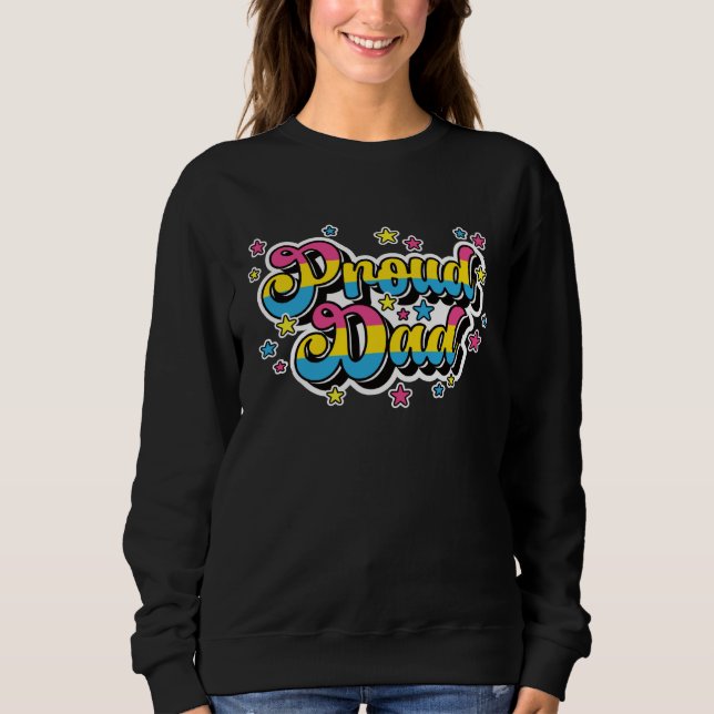 Camiseta Proud Dad Of A Pansexual Son Or Daughter LGBTQ Pan (Frente)