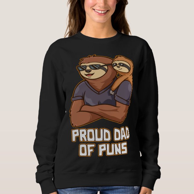 Camiseta Proud Dad of Puns  Daddy Humor Father Dad Jokes Na (Frente)