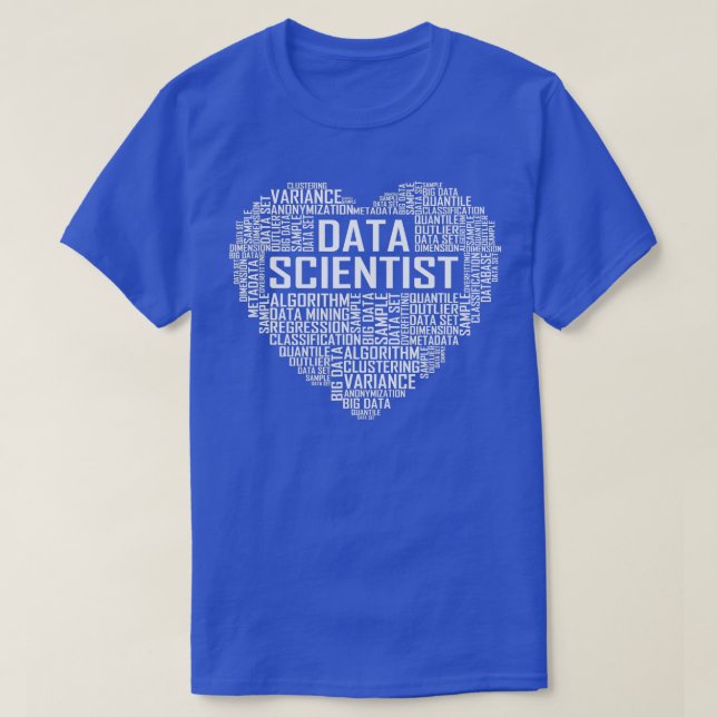 Camiseta Proud Data Scientist Heart Gift Data Science Gradu (Frente do Design)