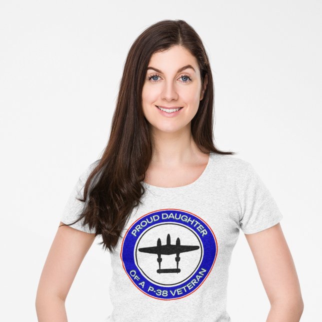 Camiseta Proud Daughter of a P-38 Veteran (Criador carregado)