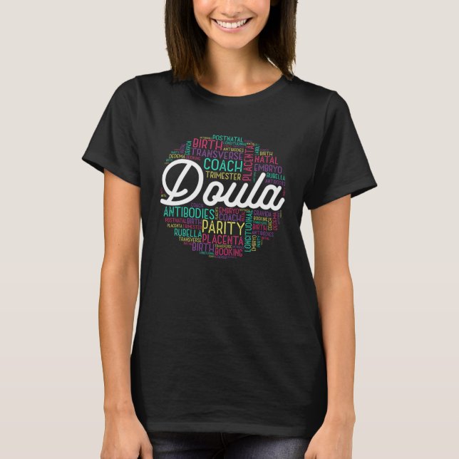 Camiseta Proud Doula Nurse Midwife Postpartum Childbirth Wo (Frente)
