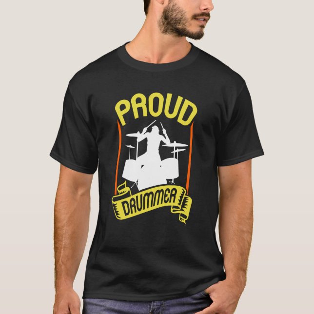 Camiseta Proud Drummer Drumming Intrument Drum (Frente)