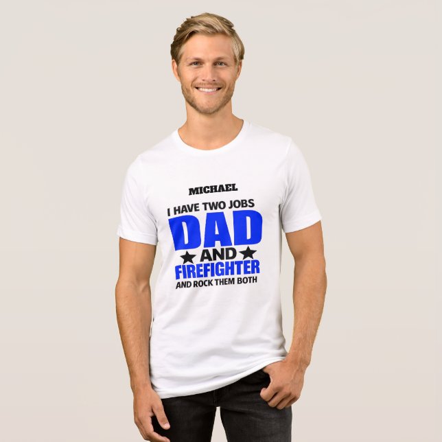 Camiseta Proud Firefighter Dad (Frente Completa)