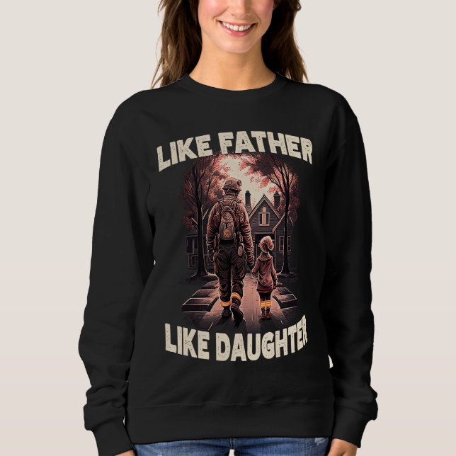 Camiseta Proud Firefighter Like Father Daughter American Fi (Frente)