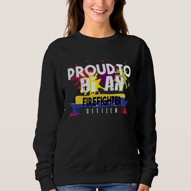 Camiseta Proud firefighter Profession career worker working (Frente)