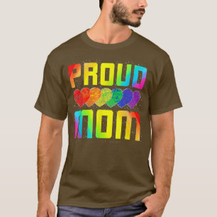 Camiseta Proud Gay Pride Mom Mothers Day Gift Rainbow Flag