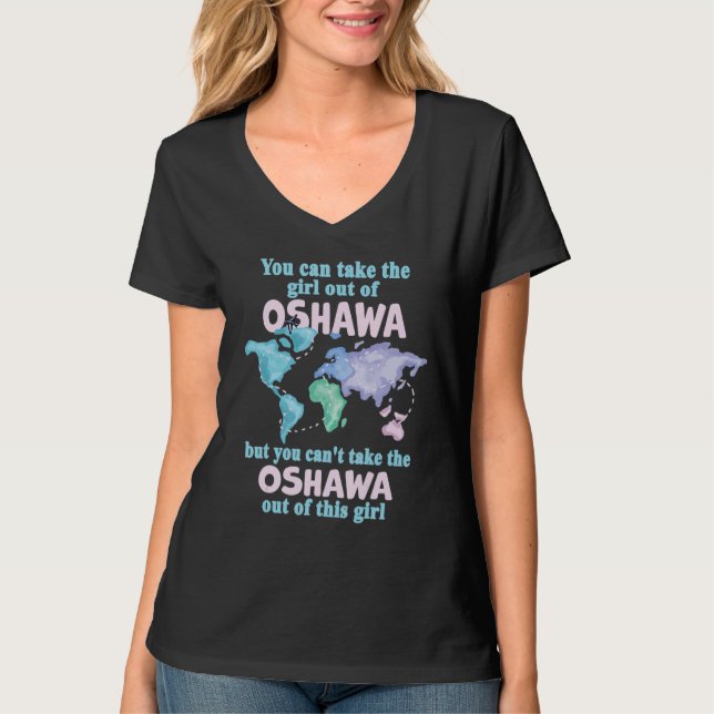 Camiseta Proud Girl From Oshawa  Relocation From Oshawa (Frente)