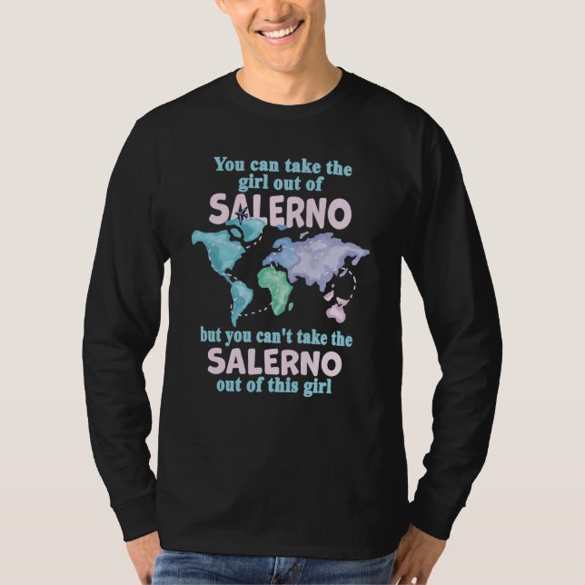 Camiseta Proud Girl From Salerno Relocation From Salerno (Frente)