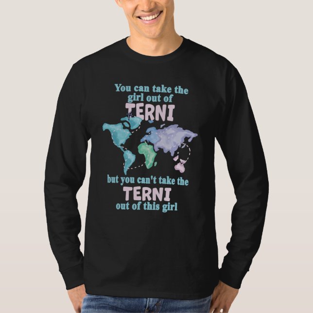 Camiseta Proud Girl From Terni Relocation From Terni (Frente)