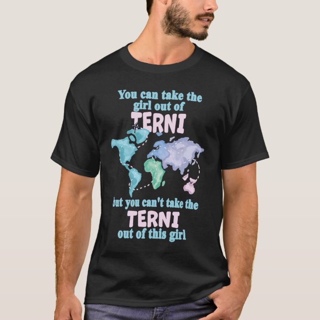 Camiseta Proud Girl From Terni  Relocation From Terni (Frente)