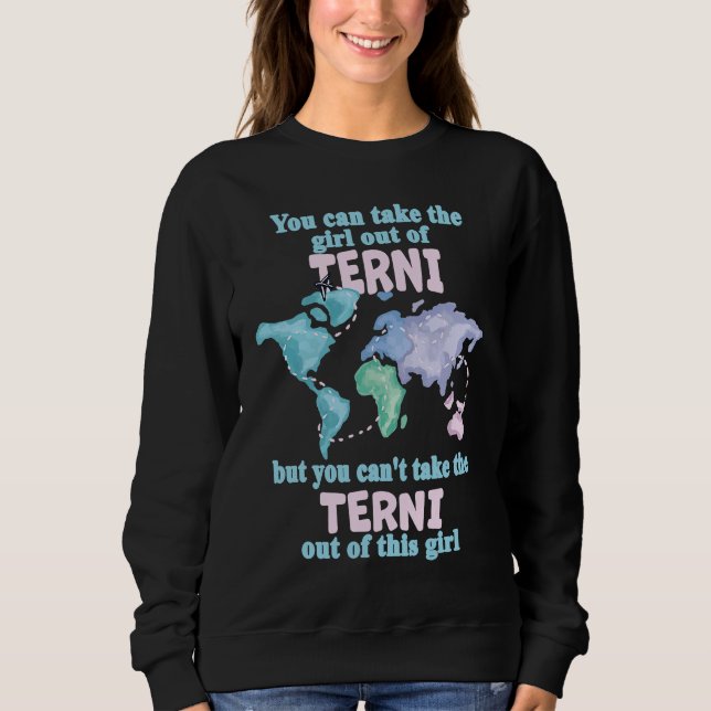 Camiseta Proud Girl From Terni  Relocation From Terni (Frente)