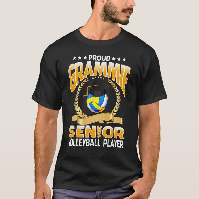 Camiseta Proud Grammie Senior 2024 Volleyball Player Gradua (Frente)