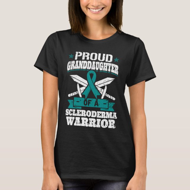 Camiseta Proud Granddaughter Of A Scleroderma Warrior Aware (Frente)