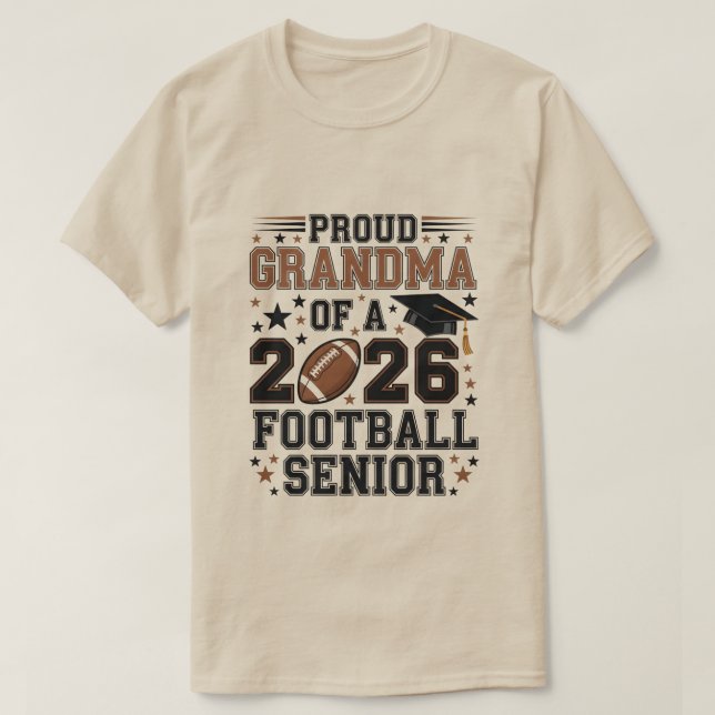 Camiseta Proud Grandma of a 2026 Football Senior Class (Frente do Design)