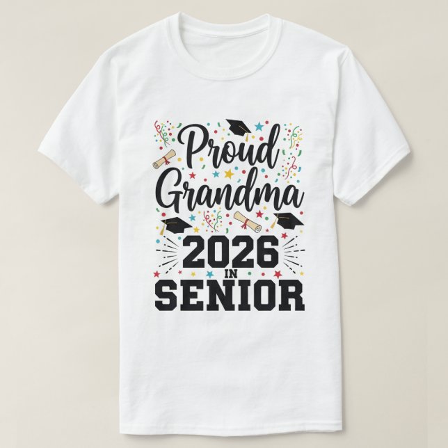 Camiseta Proud Grandma of a 2026 Football Senior Class (Frente do Design)