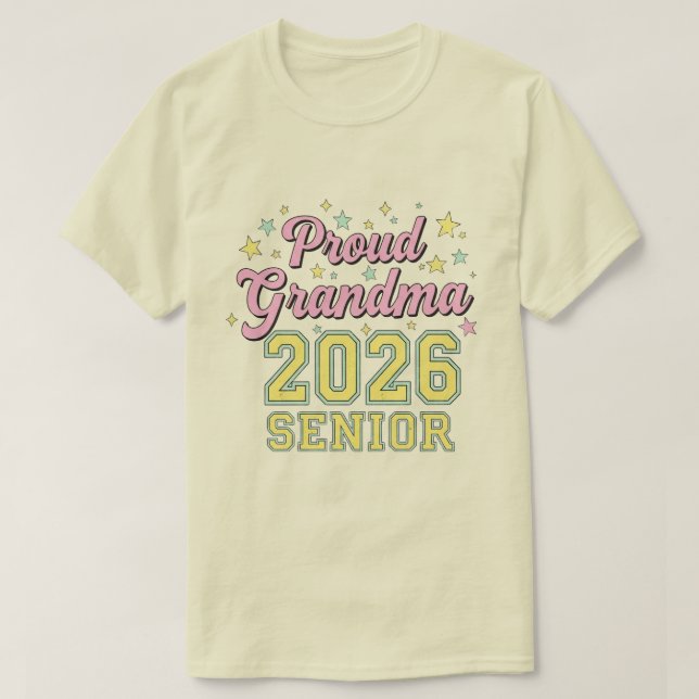 Camiseta Proud Grandma of a 2026 Football Senior Class (Frente do Design)