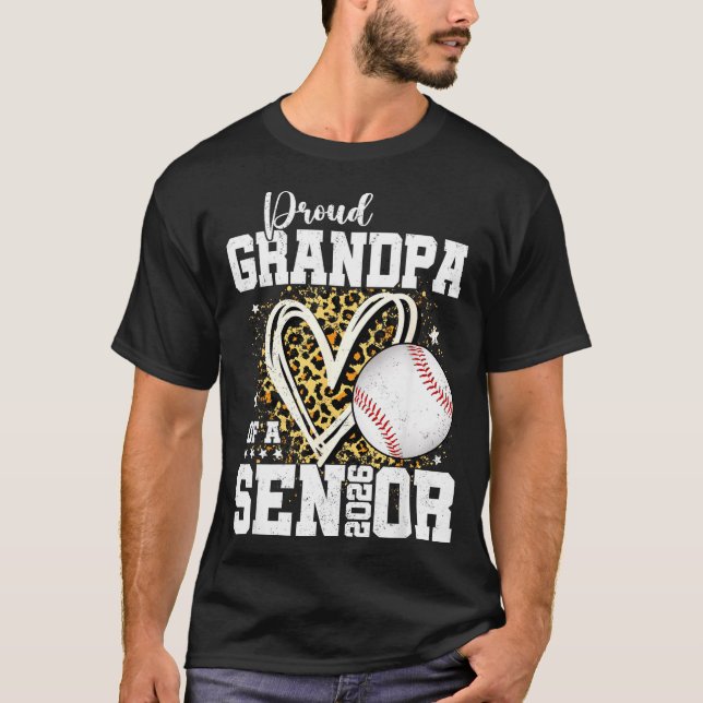 Camiseta Proud Grandpa Of A 2026 Senior Baseball Graduation (Frente)