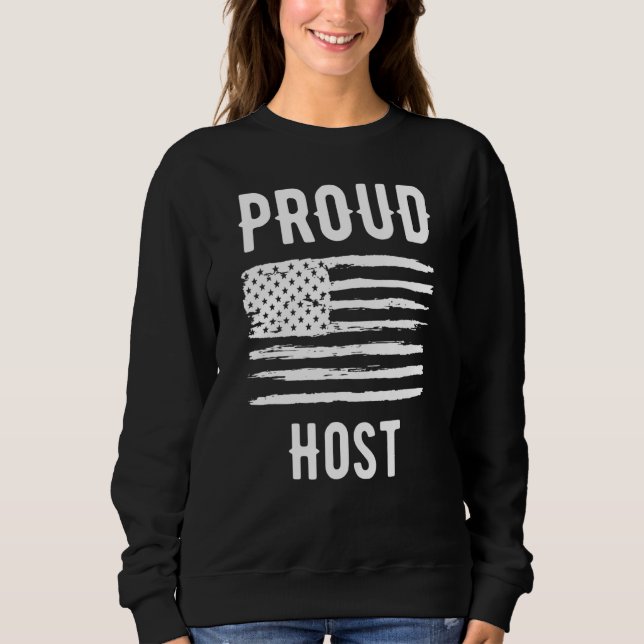 Camiseta Proud Host Profession American Flag (Frente)