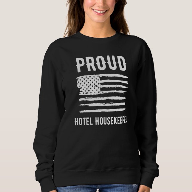 Camiseta Proud Hotel Housekeeper Profession American Flag P (Frente)