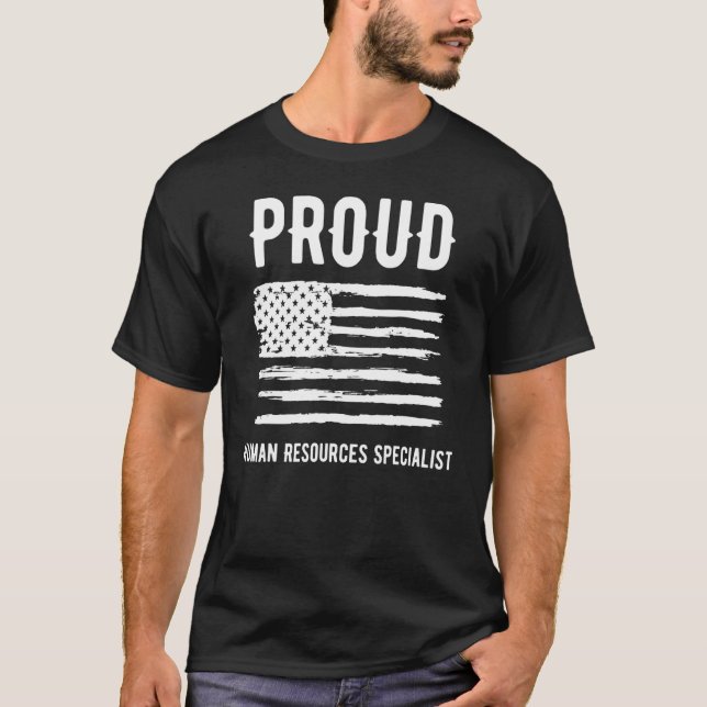 Camiseta Proud Human Resources Specialist Profession Americ (Frente)