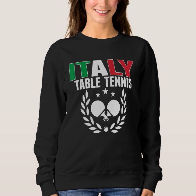Camiseta Proud Italy Table Tennis  Italian Ping Pong Suppor (Frente)