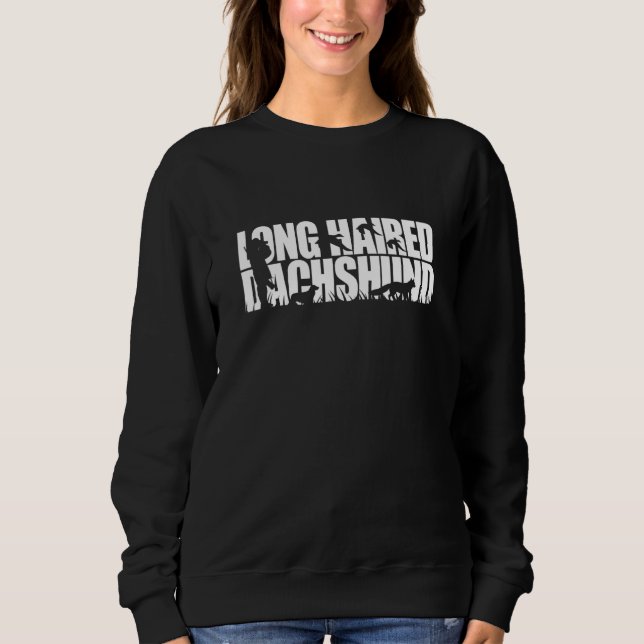 Camiseta Proud Long Haired Dachshund hunting hound dog (Frente)