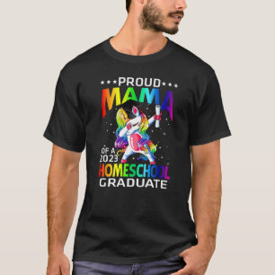 Camiseta Proud Mama Of A 2023 Homeschool Graduate Unicorn