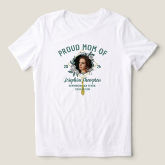 Camiseta Proud Mom Of Name Floral 2026 Graduation Photo