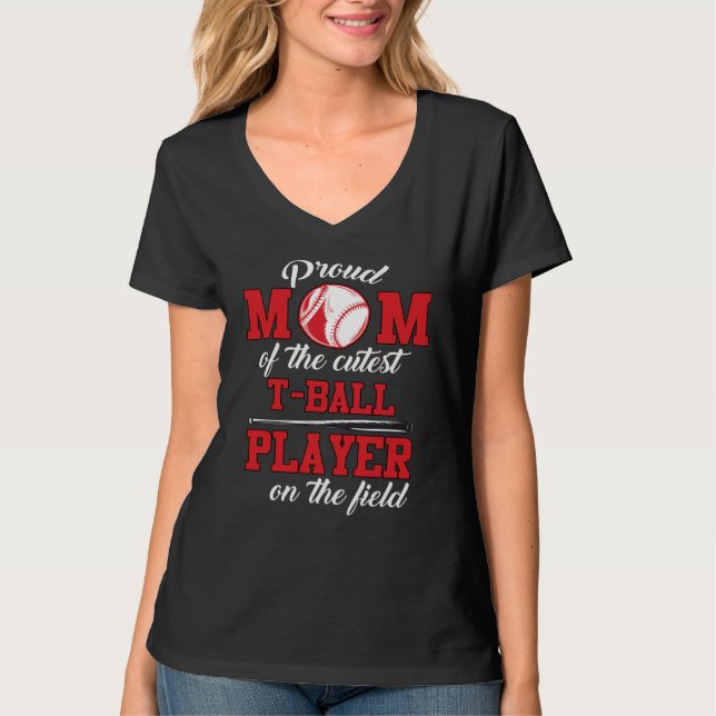 Camiseta Proud Mom Of The Cutest ball Player Of The Field S (Frente)