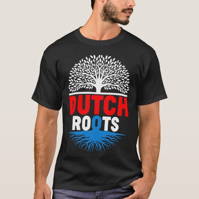 Camiseta  Proud Native Dutch Netherland Flag Dutch Roots Tr (Frente)