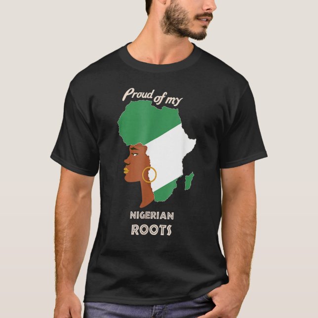 Camiseta Proud Nigerian Roots Black History Month Women's (Frente)