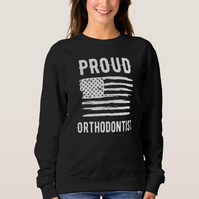 Camiseta Proud Orthodontist Profession American Flag Premiu (Frente)