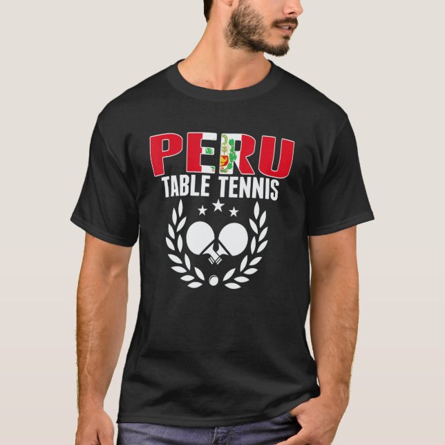Camiseta Proud Peru Table Tennis   Peruvian Ping Pong Suppo (Frente)