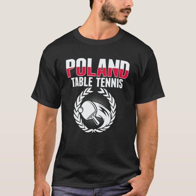 Camiseta Proud Poland Table Tennis   Polish Ping Pong Suppo (Frente)