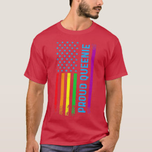 Camiseta Proud Queenie LGBT LGBTQ Rainbow Flag Proud Grandm