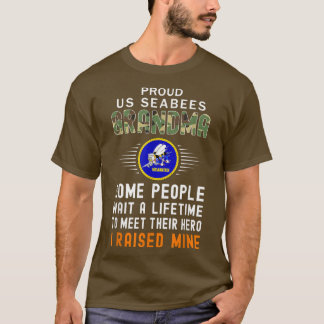 Camiseta Proud Seabees Grandma I Raised My Heroes Camoue Ar