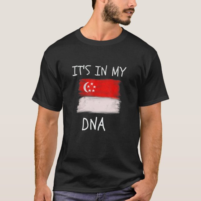 Camiseta Proud Singaporean Pride It's In My DNA Singapore F (Frente)