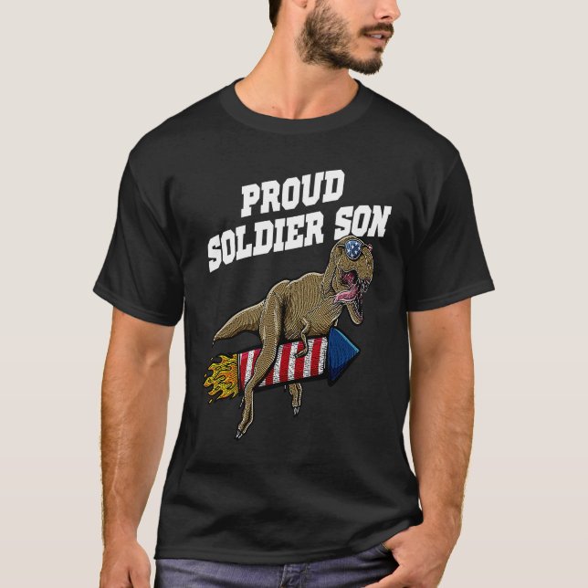 Camiseta Proud Soldier Son American Patriotic USA Patriotis (Frente)
