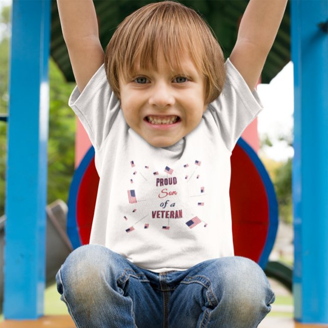 Camiseta Proud Son of a Veteran | Patriotic Flag  (Criador carregado)