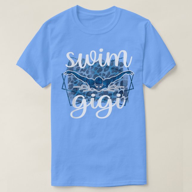 Camiseta Proud Swim Gigi Of A Swimmer Gigi Grandma  (Frente do Design)