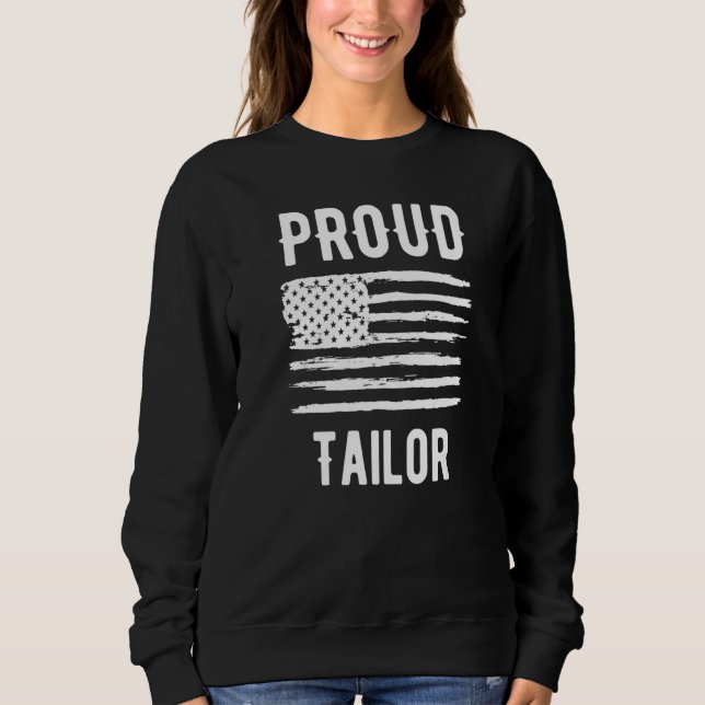 Camiseta Proud Tailor Profession American Flag Premium (Frente)