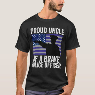 Camiseta Proud Uncle of A Brave Police Officer boy