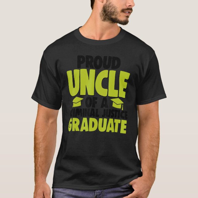 Camiseta Proud Uncle Of Criminal Justice Graduate Court Leg (Frente)